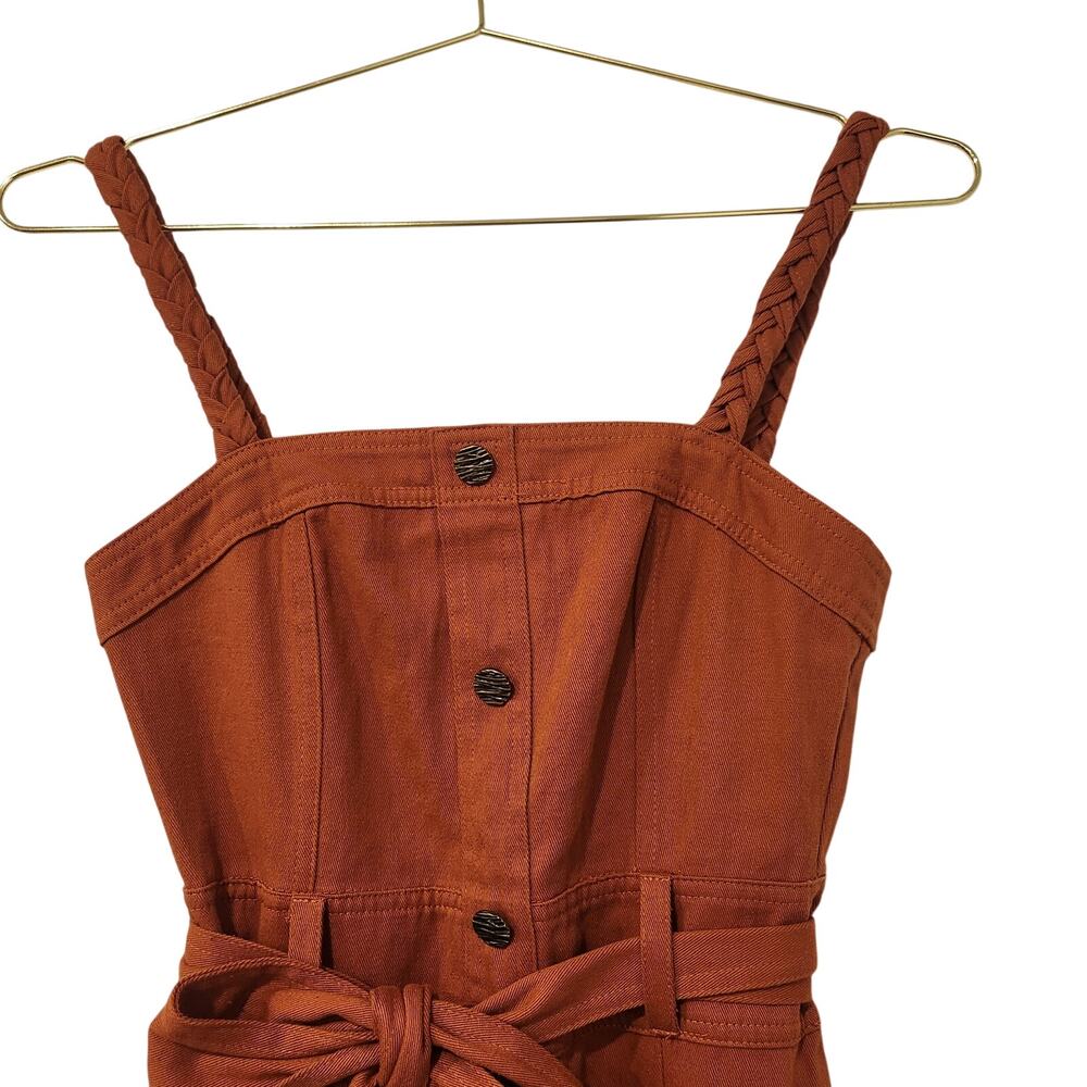 Vici She Is Unstoppable Cotton orange jumpsuit size XS - Picture 4 of 9